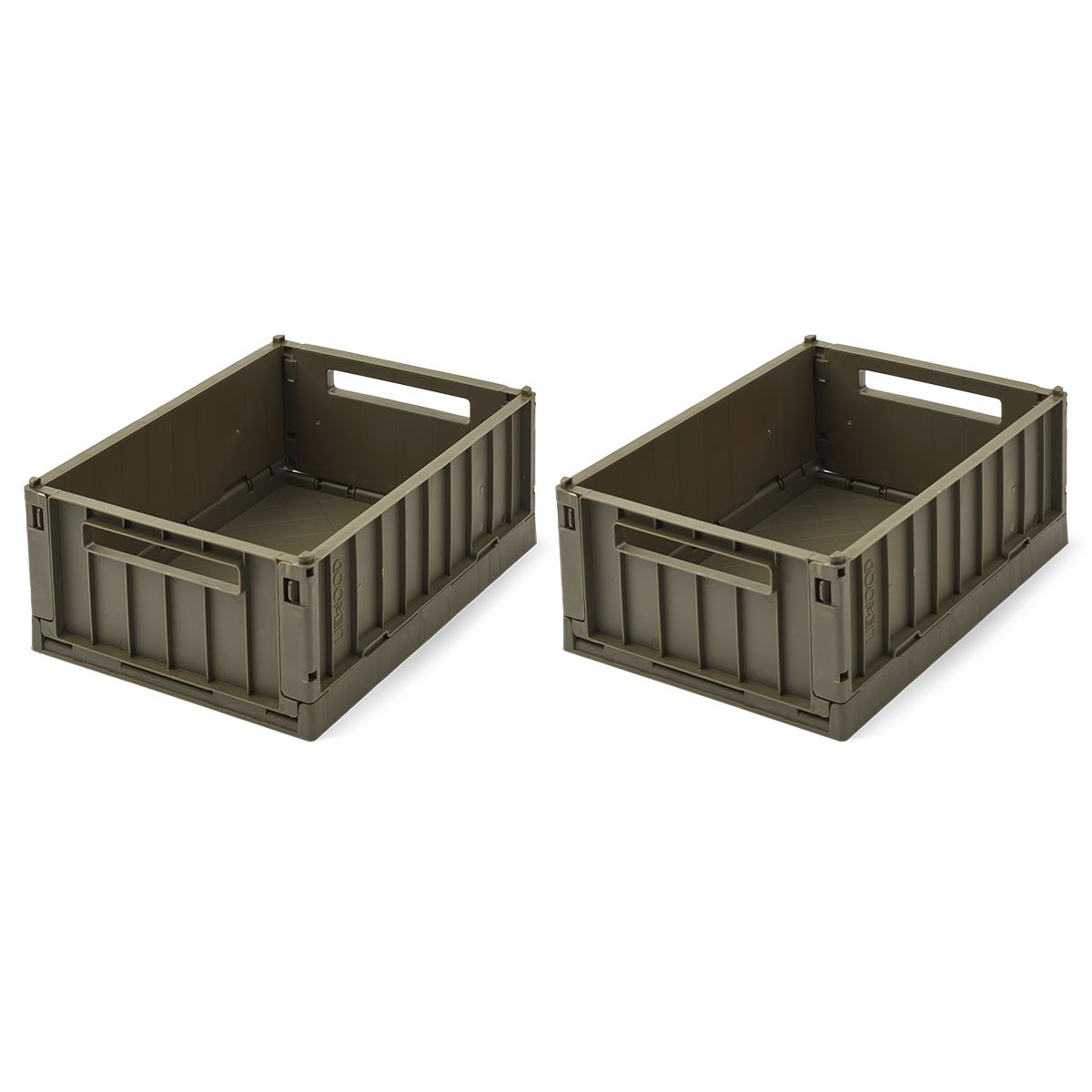 Liewood Boîtes de Rangement WESTON - PETIT, Lot de 2 - Army brown - Boîtes de rangement