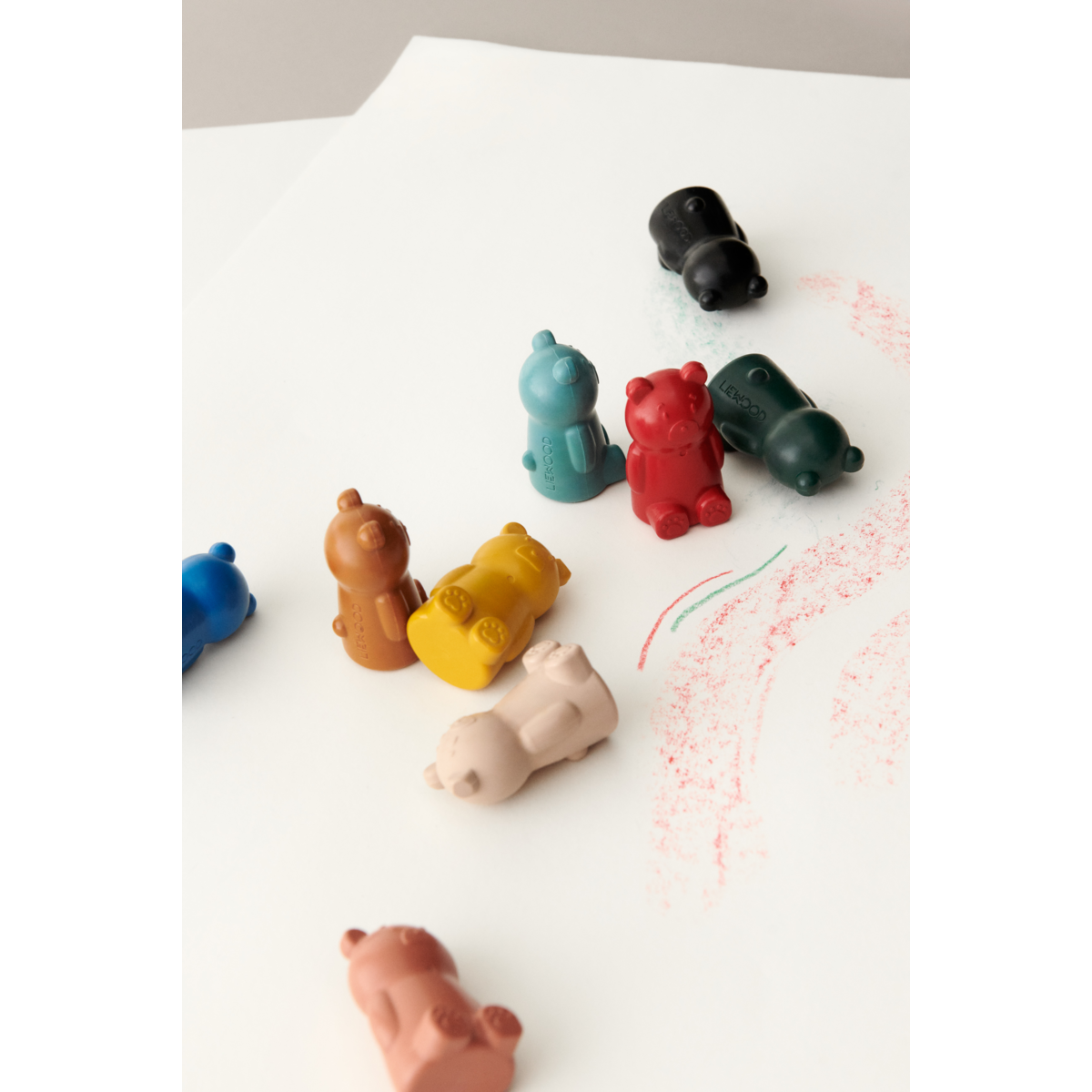 Liewood Paquet de 9 crayons de couleur Wallace - Yellow mellow multi mix - Jouets créatifs