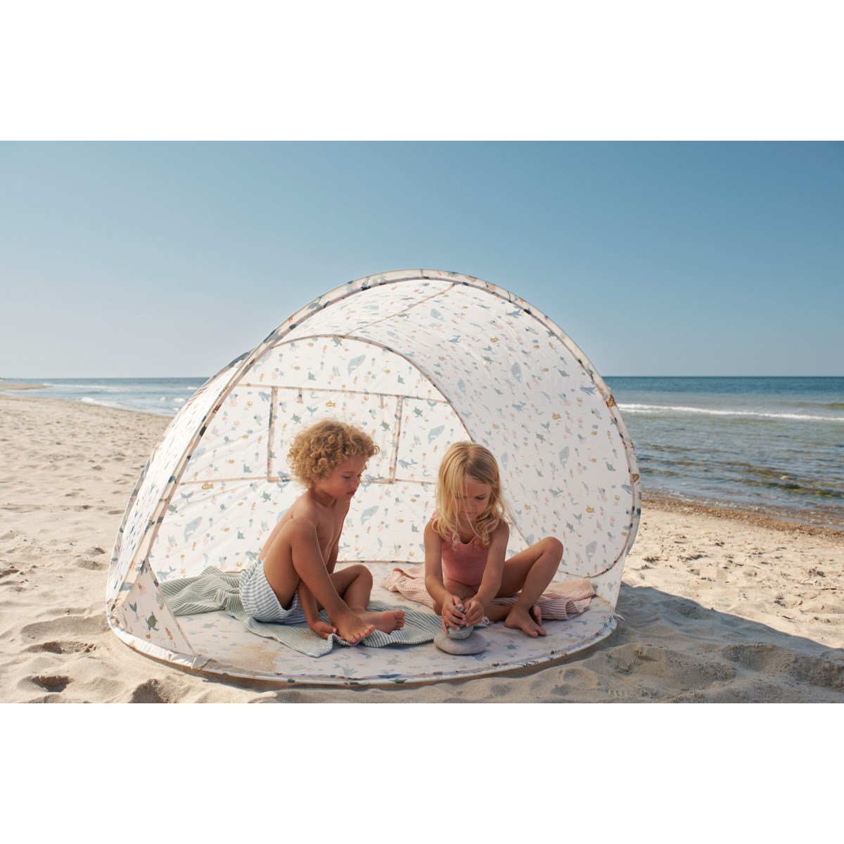Liewood Tente De Plage Pop-Up Cassie - Sea creature / Sandy - TENTE