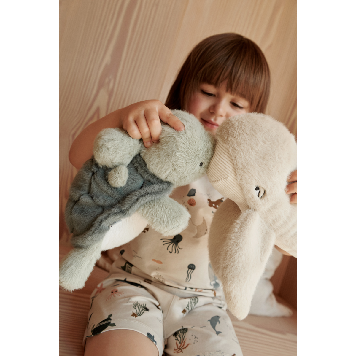 Liewood Peluche BERTO et Bébé Tortue - Faune green - Teddy