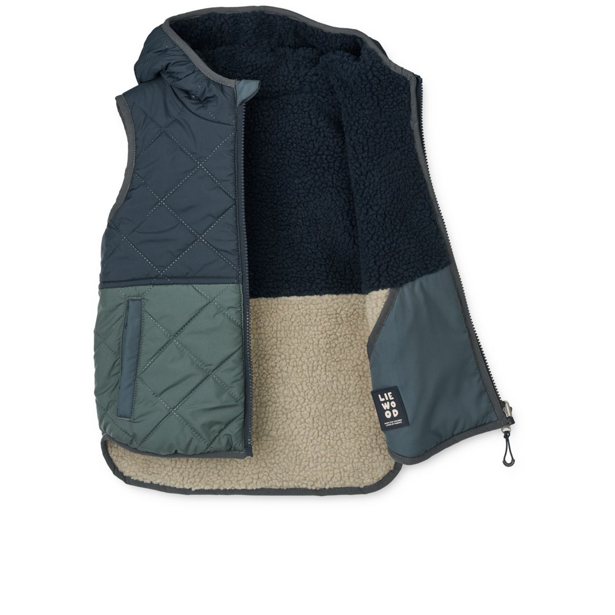 Liewood Veste Polaire Réversible DIANA - Whale blue multi mix - Weste
