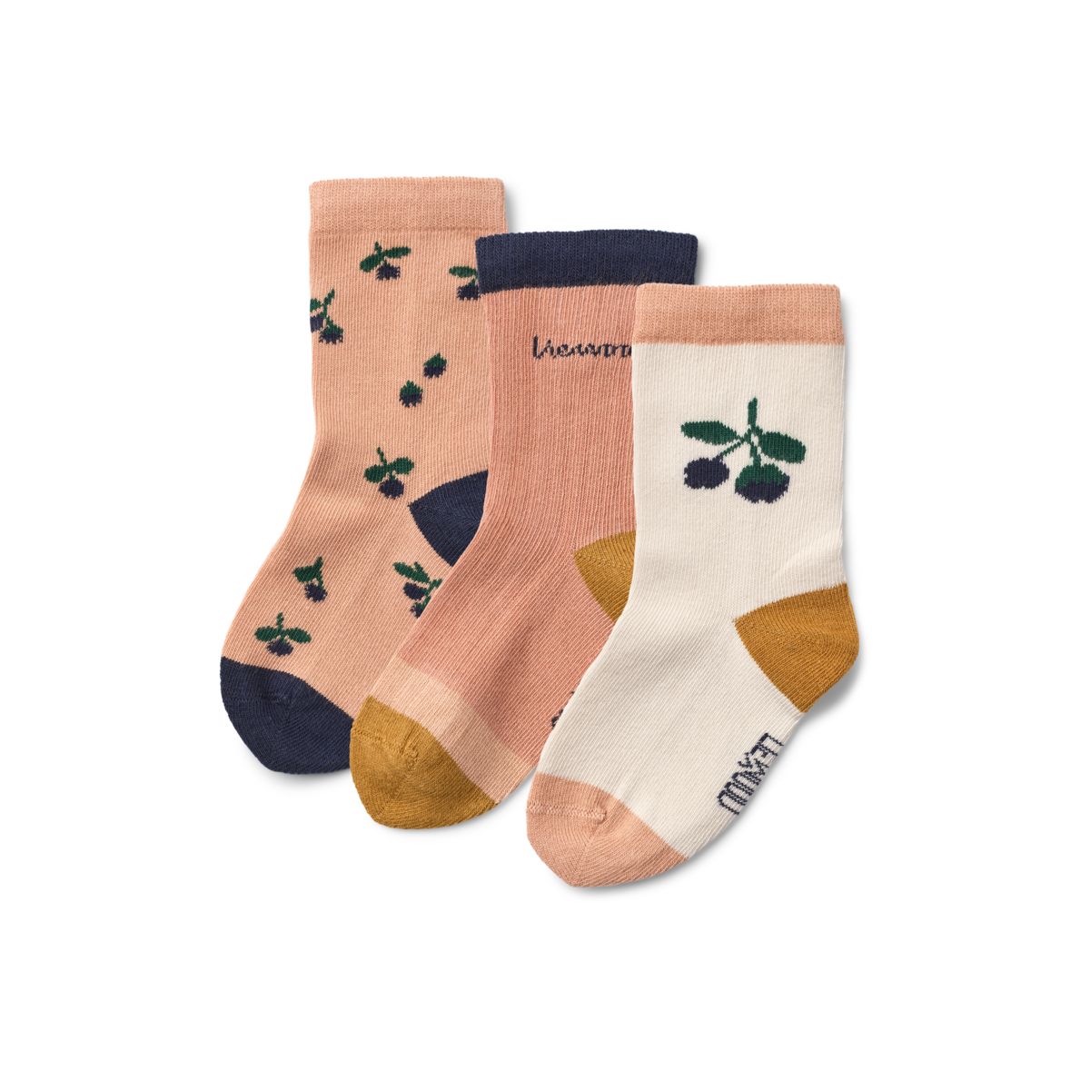 Liewood Paires de Chaussettes SILAS, Lot de 3 - Berry / Pale Tuscany - Chaussettes/Bas