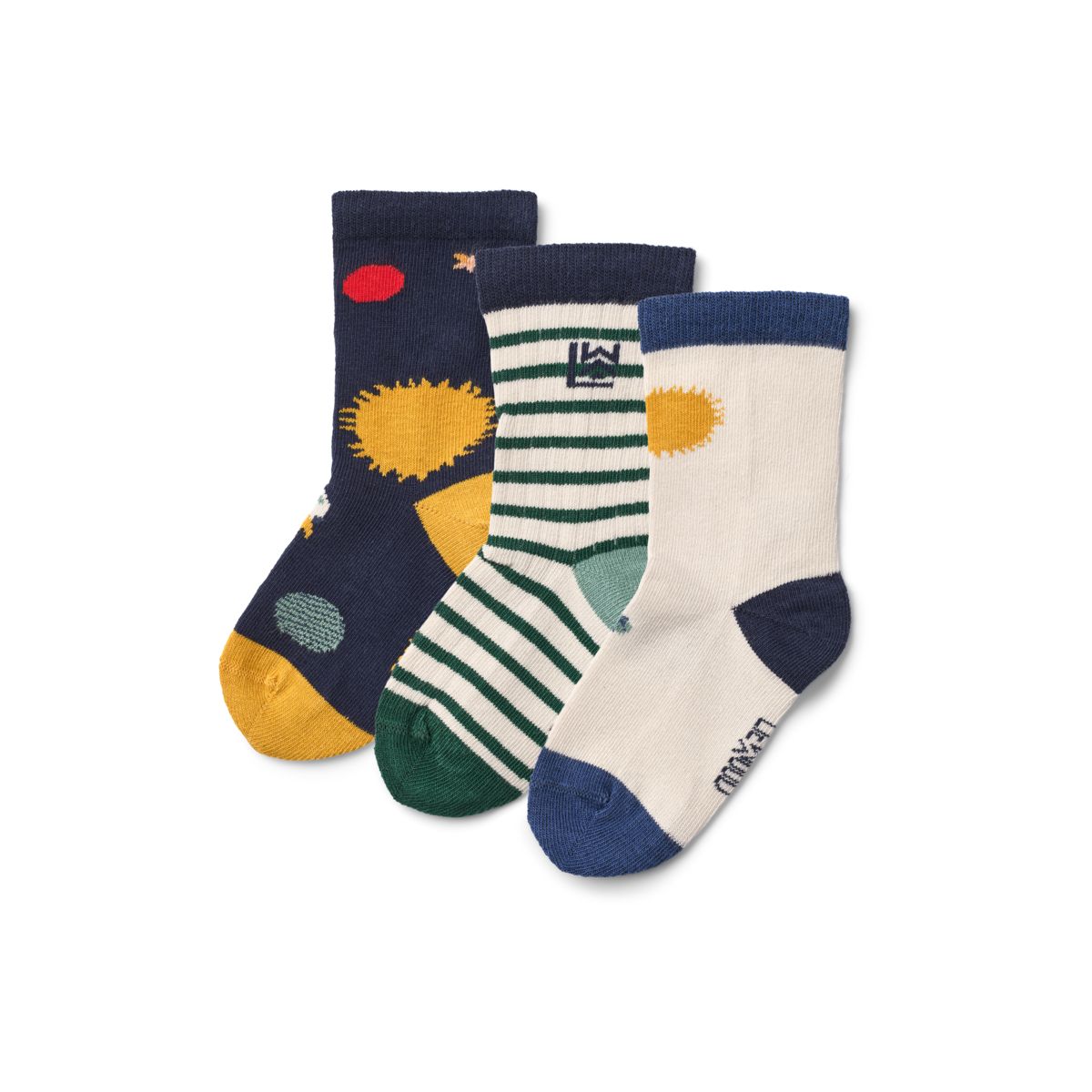 Liewood Paires de Chaussettes SILAS, Lot de 3 - Universe / Classic navy - Chaussettes/Bas