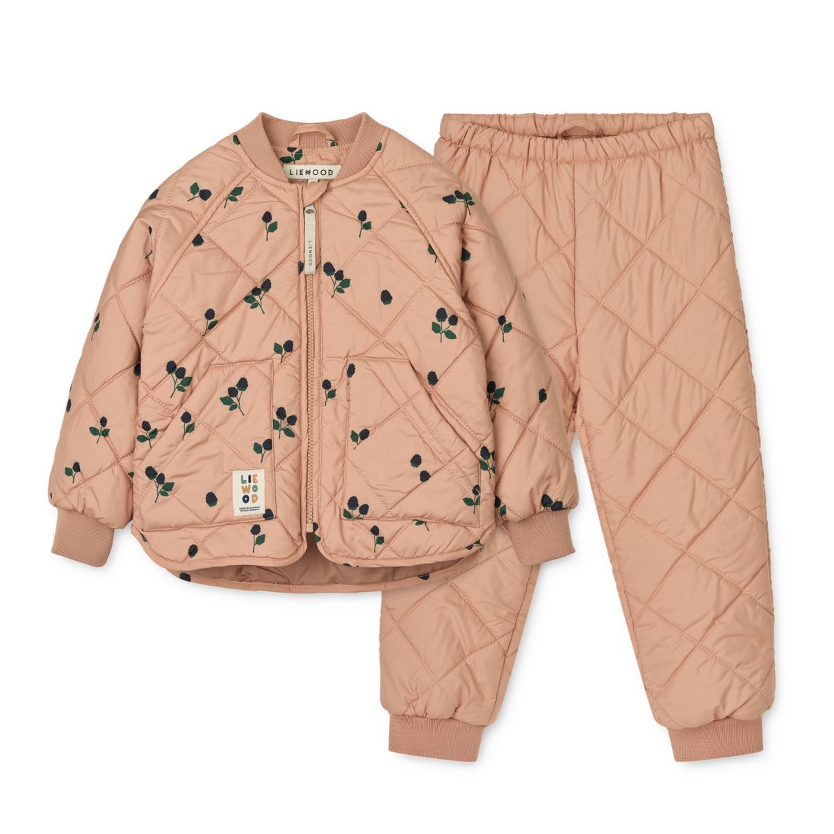 Liewood Ensemble thermique ZELLA - Berry / Pale tuscany / Embroidery - Ensemble