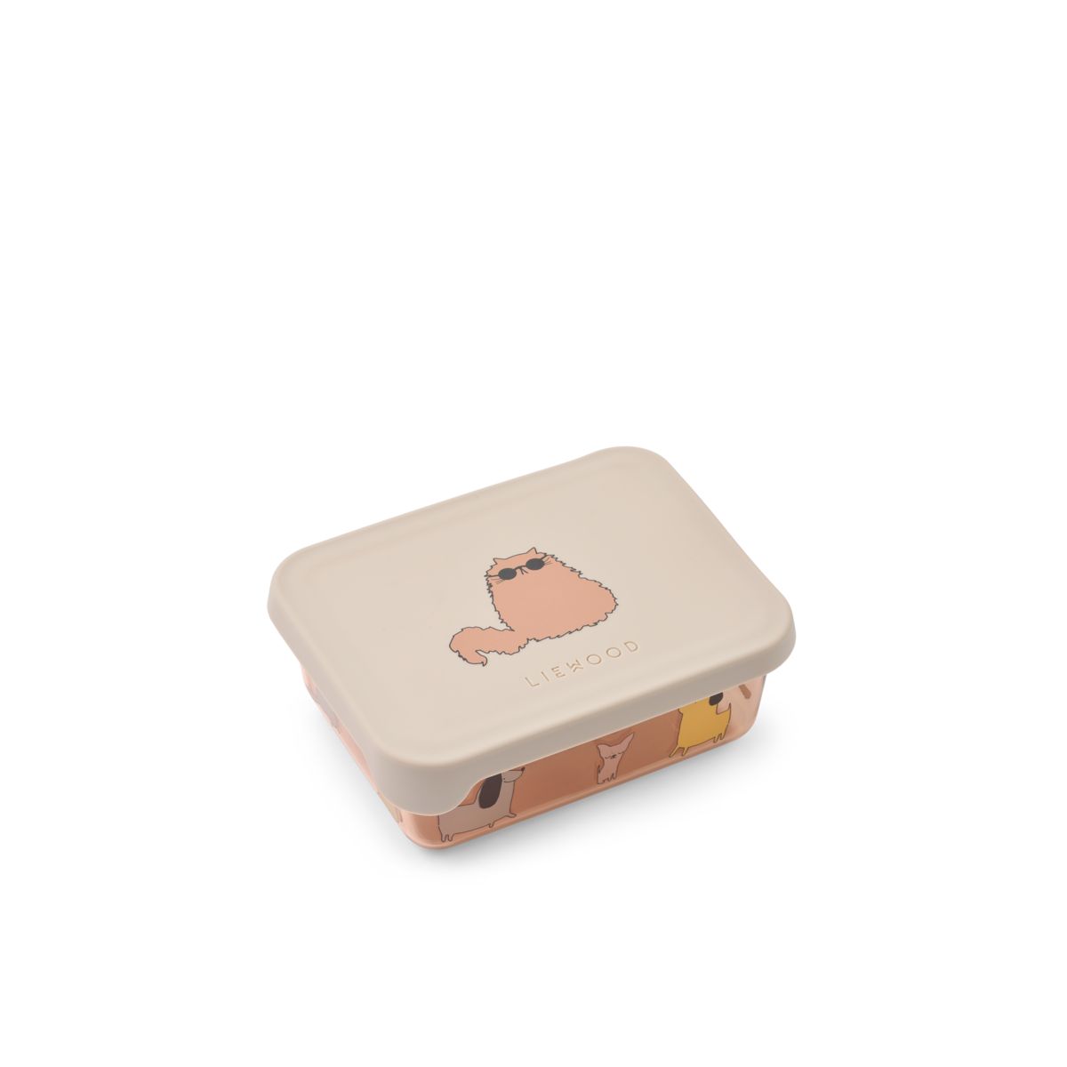 Liewood Boîte à Goûter AKO en Tritan - Cats and Dogs / Sandy - Boïte à goûter
