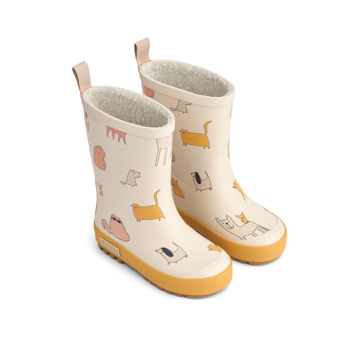 Liewood Bottes de Pluie Thermiques MASON - Cats and Dogs / Sandy - Bottes de thermique