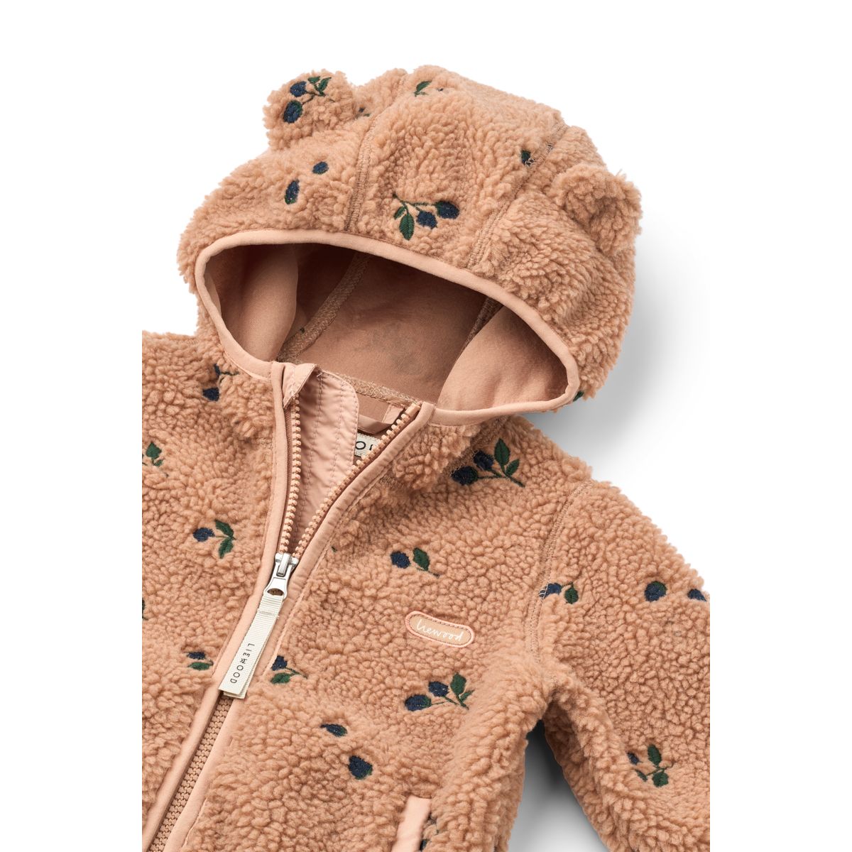 Liewood Polaire Mara Avec Oreilles - Berry / Pale tuscany / Embroidery - Veste