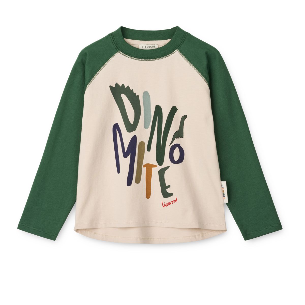 Liewood T-shirt à Manches Longues ELLINGTON - Dinomite / Garden green / Sandy - T-shirt
