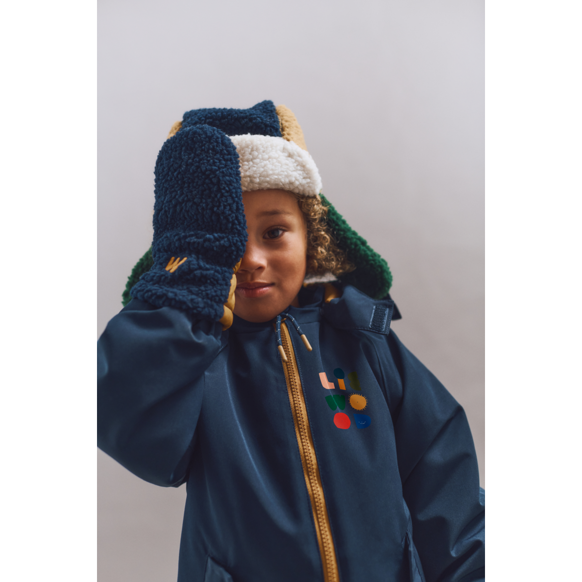 Liewood Bonnet en polaire Bravo - Classic navy multi mix - Chapeaux & Casquettes