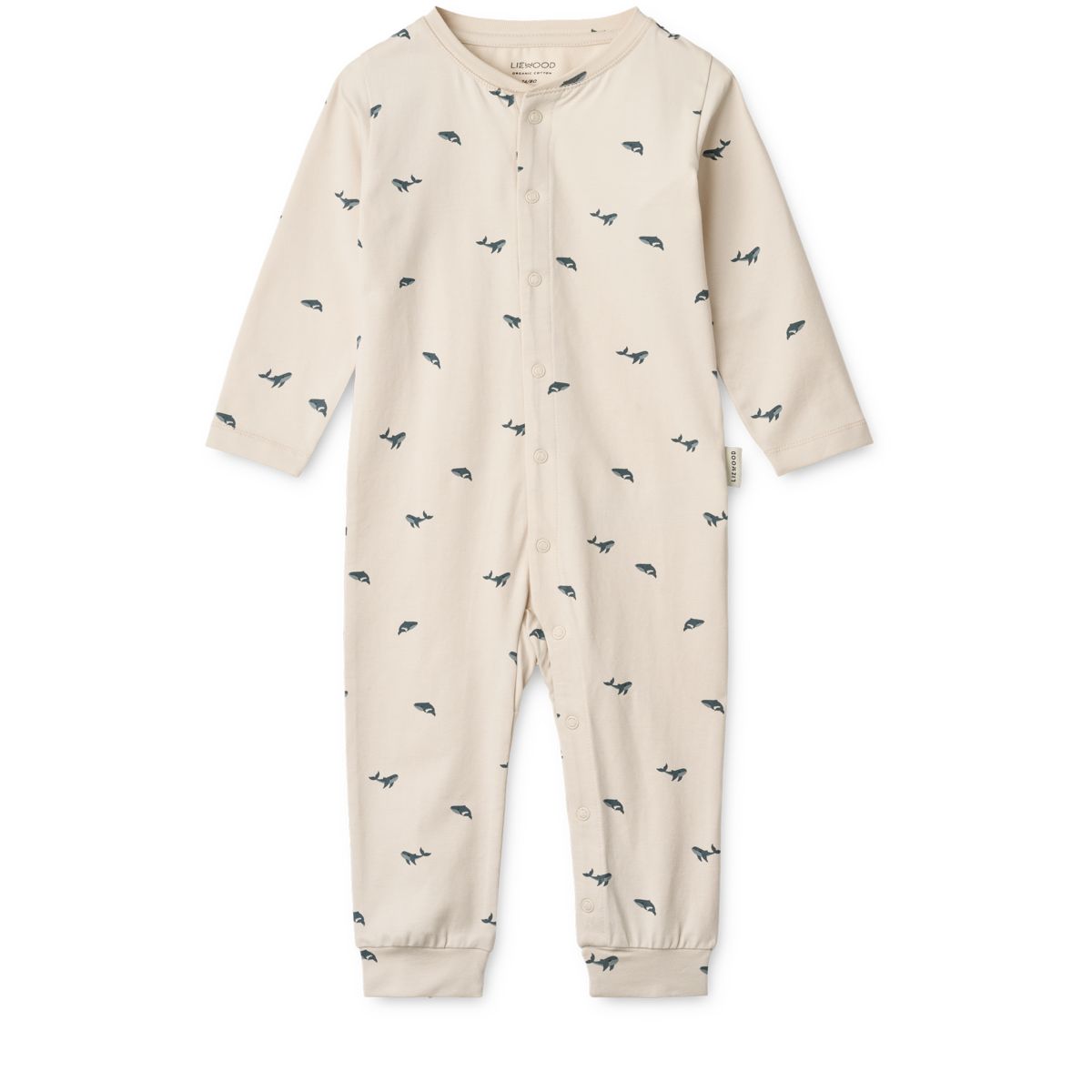 Liewood Combinaison Pyjama à Imprimé BIRK - Mini whale / Sandy - Combinaison de pyjama