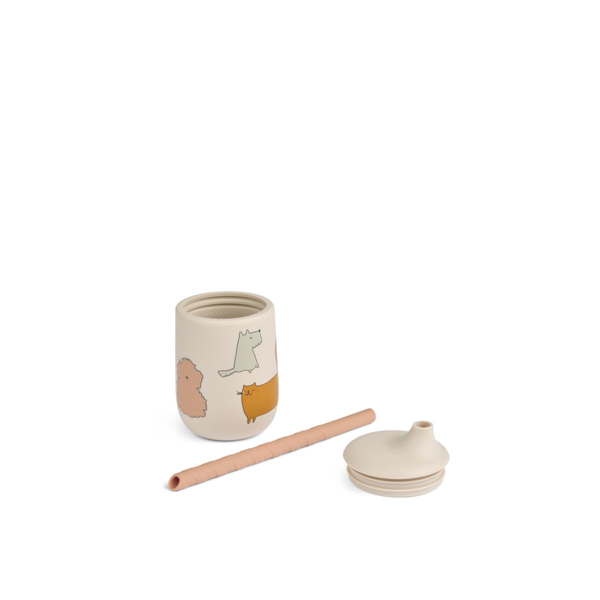 Liewood Tasse à Bec à Imprimé ELLIS - Cats and Dogs / Sandy - Gobelet