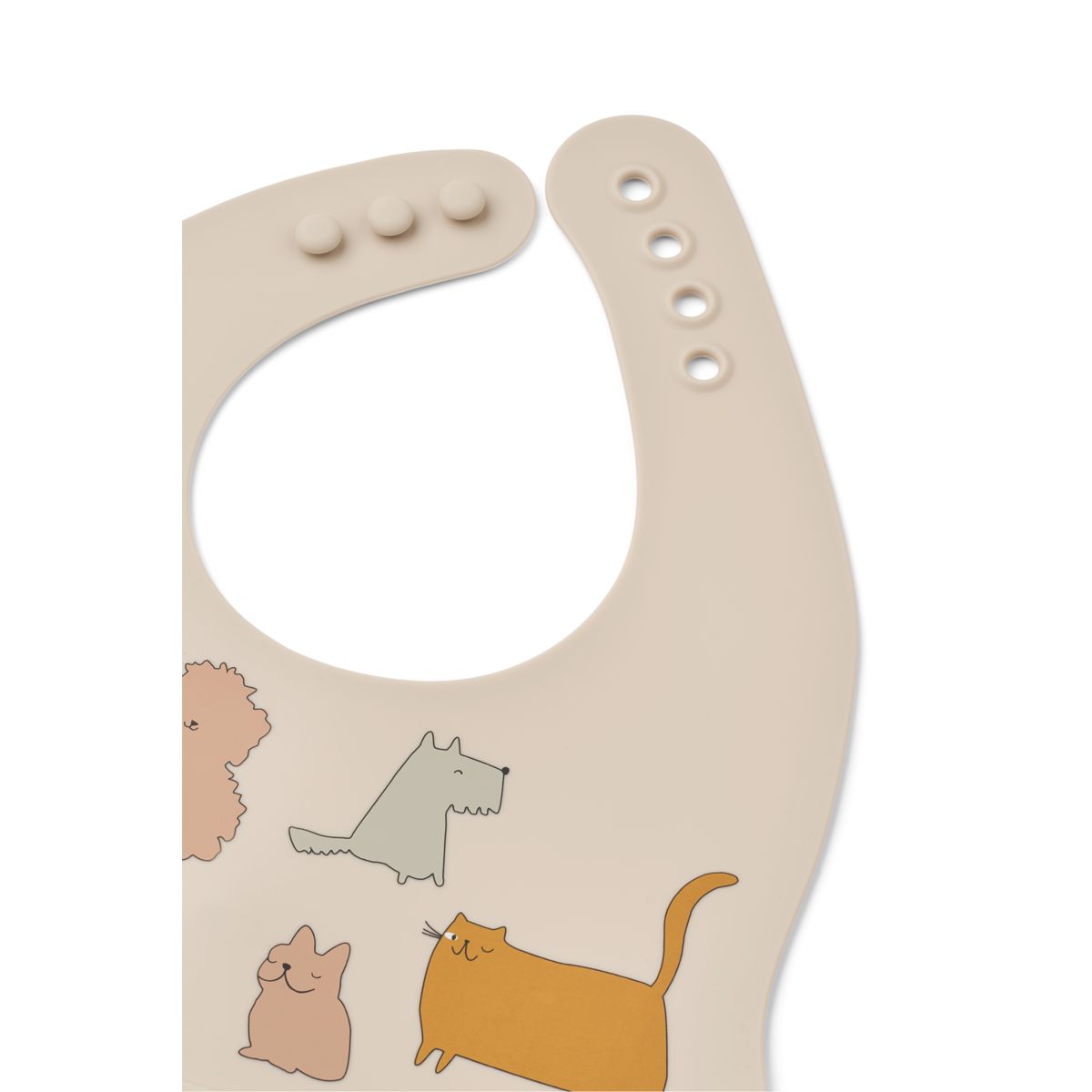 Liewood Bavoirs à Imprimé EMBER, Lot de 2 - Cats and Dogs / Sandy - Bavoir