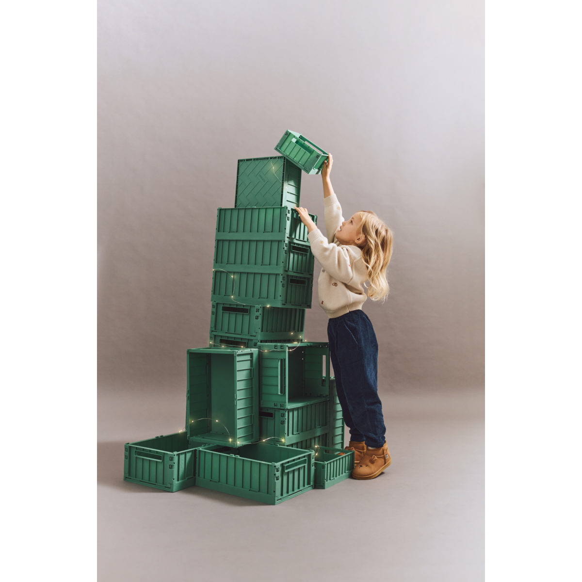 Liewood WESTON Medium Storage Box 2-Pack - Dusty ivy - STORAGE BOX