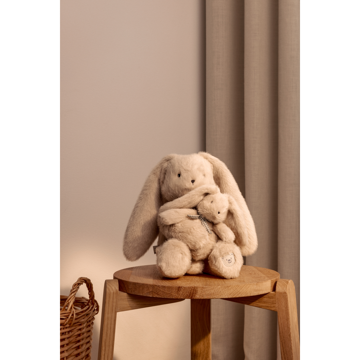 Liewood BERTO et Bébé Lapin en Peluche - Mist - Teddy
