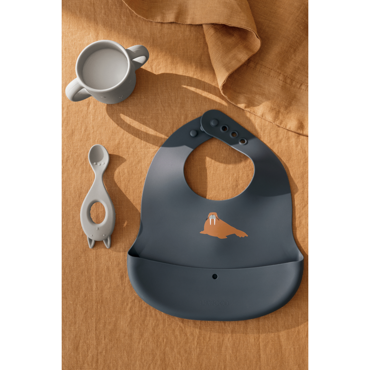 Liewood Bavoirs à Imprimé EMBER, Lot de 2 - Arctic Sea / Ocean view - Bavoir