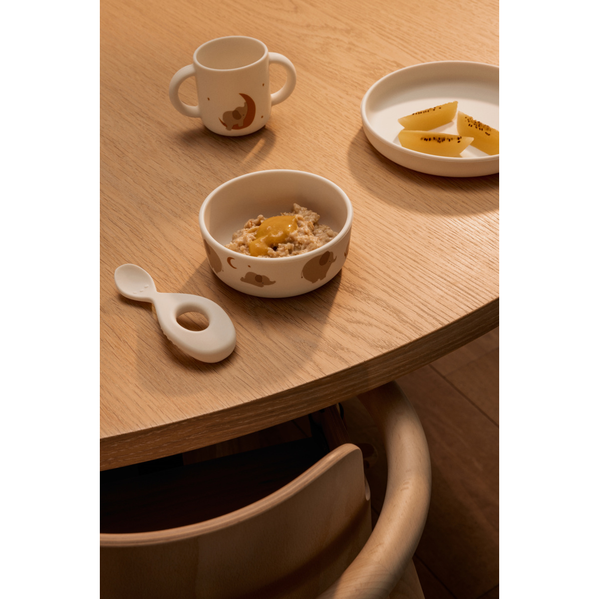 Set de Vaisselle en Silicone VIVI - Elephant / Creme de la creme