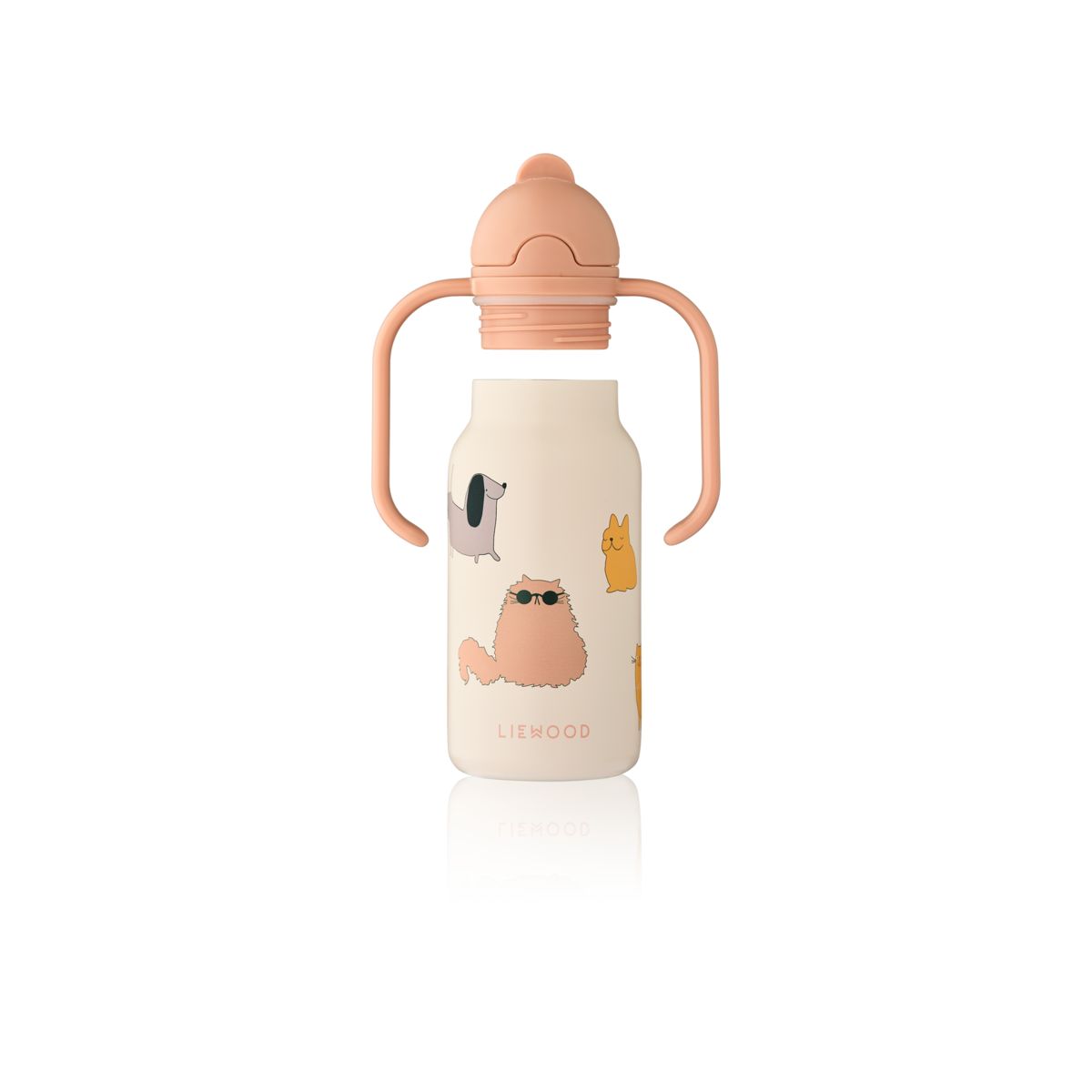 Liewood Bouteille à Imprimé KIMMIE 250 ml - Cats and Dogs / Sandy - Goude eau