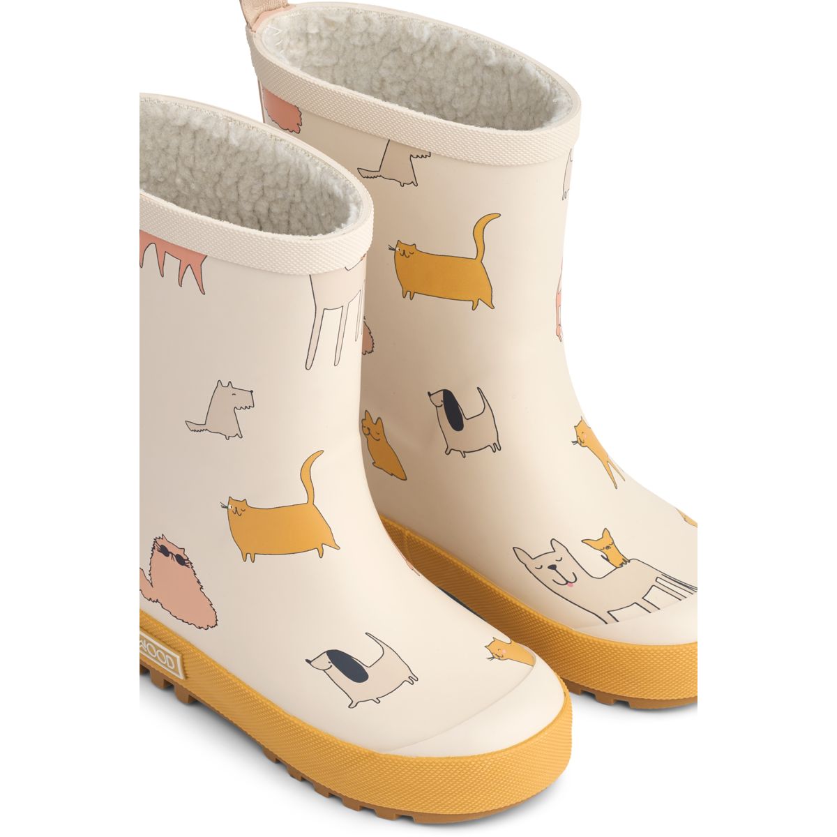 Liewood Bottes de Pluie Thermiques MASON - Cats and Dogs / Sandy - Bottes de thermique