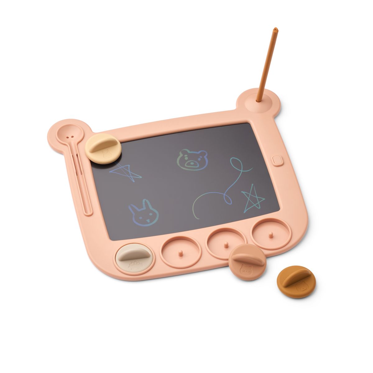 Liewood Planche à Dessin LCD avec Tampons VENZORA - Pale tuscany multi mix - Jouets créatifs