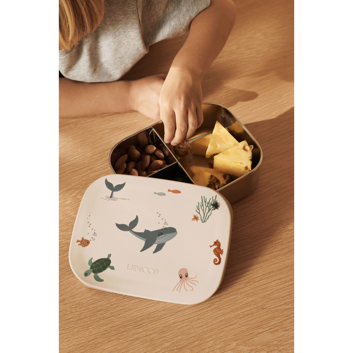 Liewood ARTHUR Steel Lunchbox - Sea creature / Sandy - LUNCHBOX