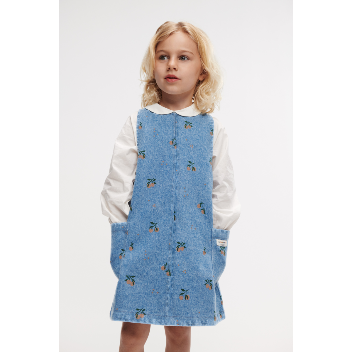 Liewood Angelica - Robe en jean imprimée - Peach / Light Blue Denim - Robe