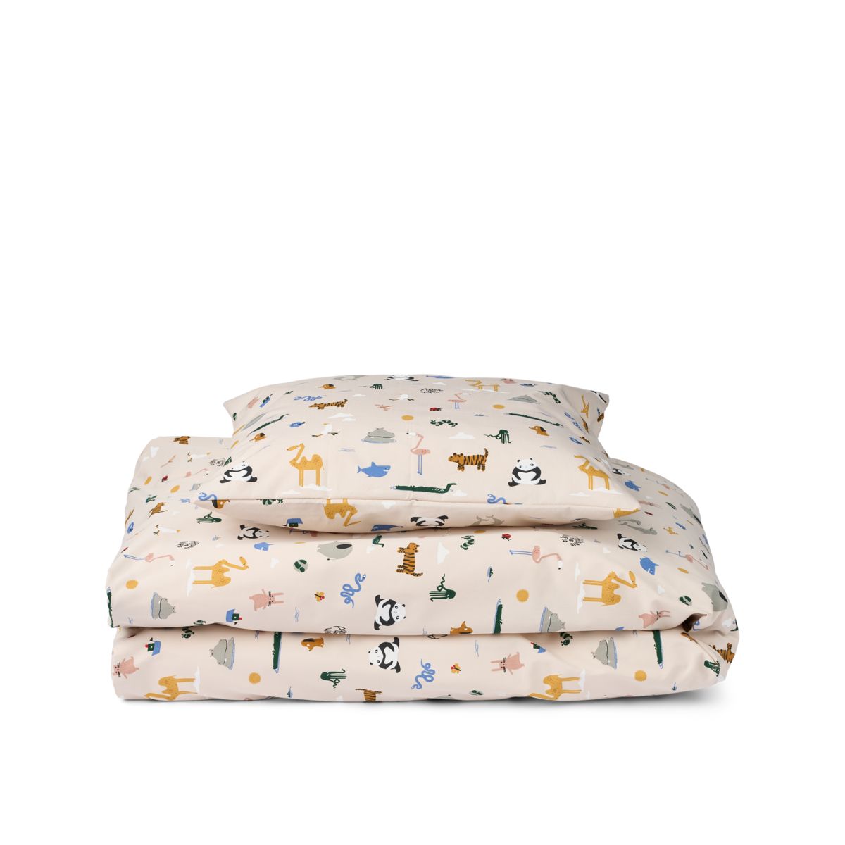 Liewood Linge de Lit Junior INGEBORG 100x140 - Around the world / Sandy - Linge de lit