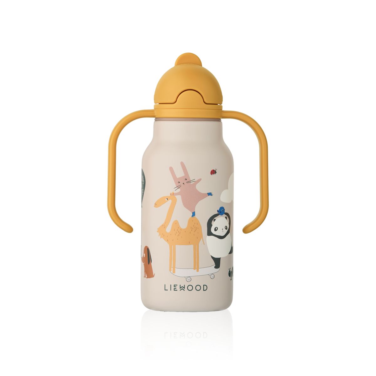 Liewood Bouteille à Imprimé KIMMIE 250 ml - Around the world / Sandy - Goude eau