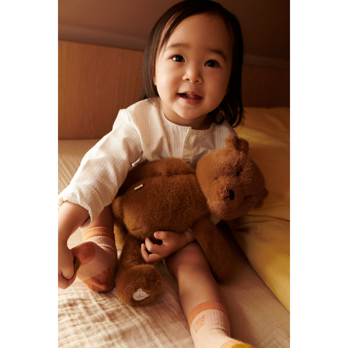 Liewood Ours en peluche Berto - Golden caramel - Teddy