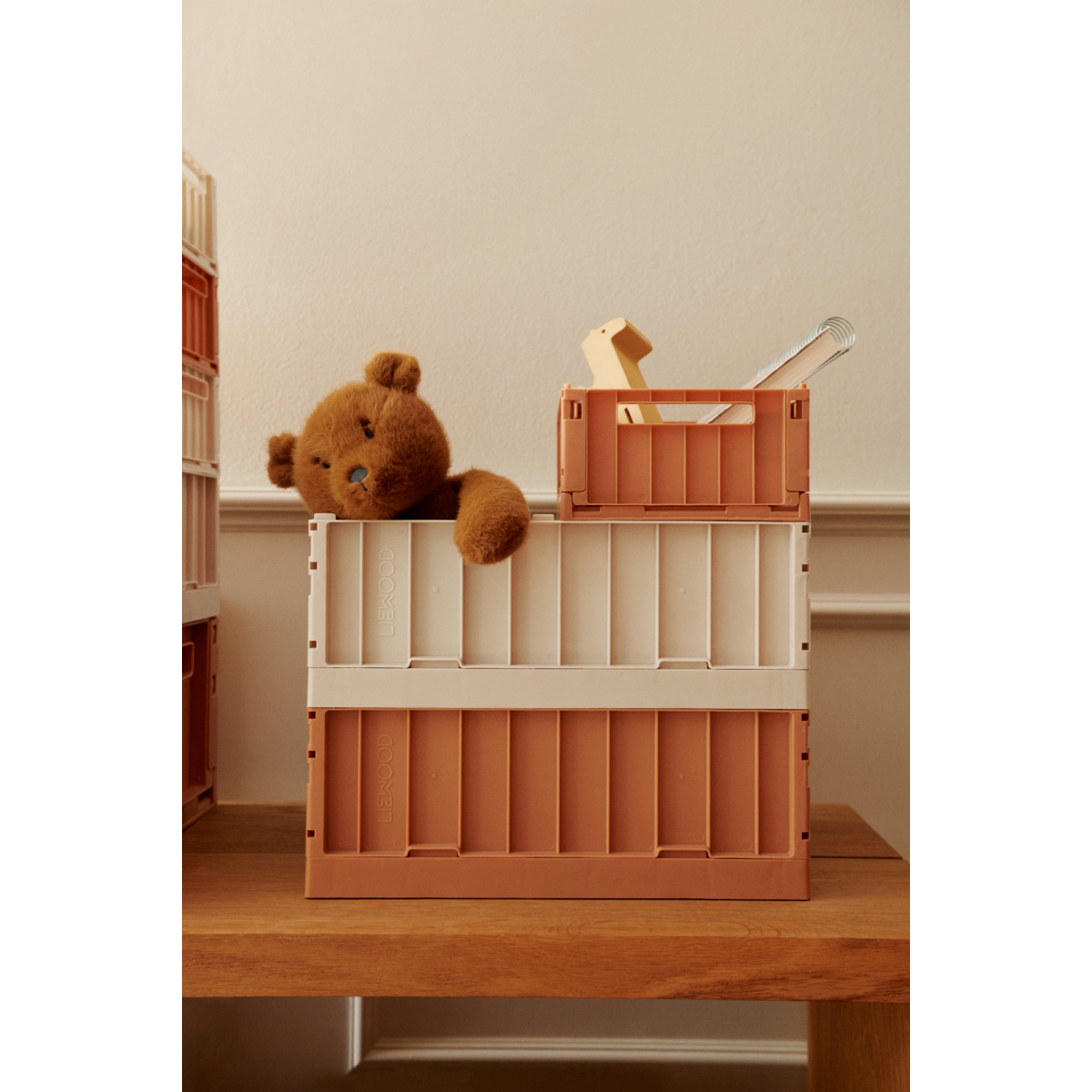 Liewood Boîtes de Rangement WESTON - MOYEN, Lot de 2 - Tuscany rose - Boîtes de rangement