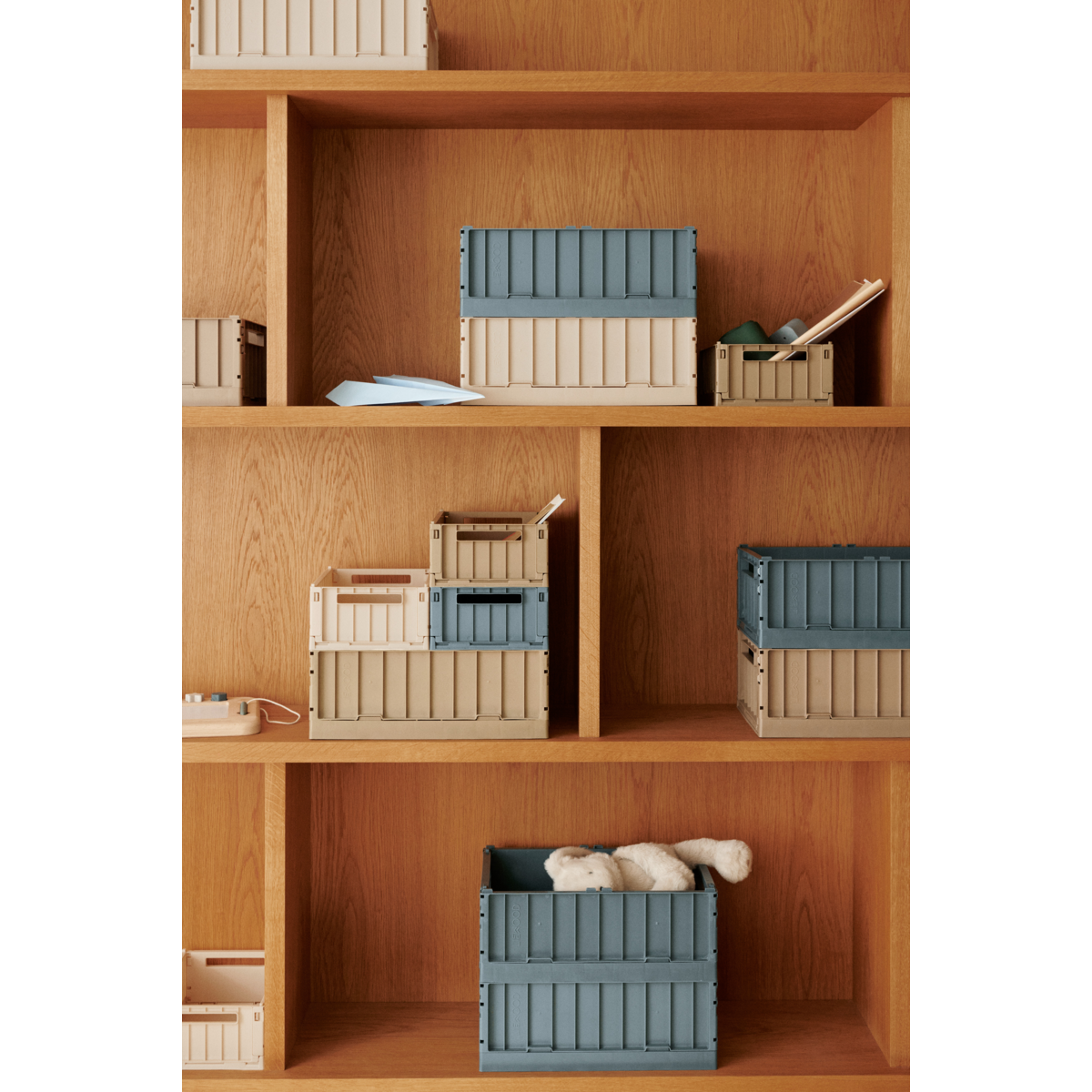 Liewood Boîtes de Rangement WESTON - PETIT, Lot de 2 - Oat - Boîtes de rangement