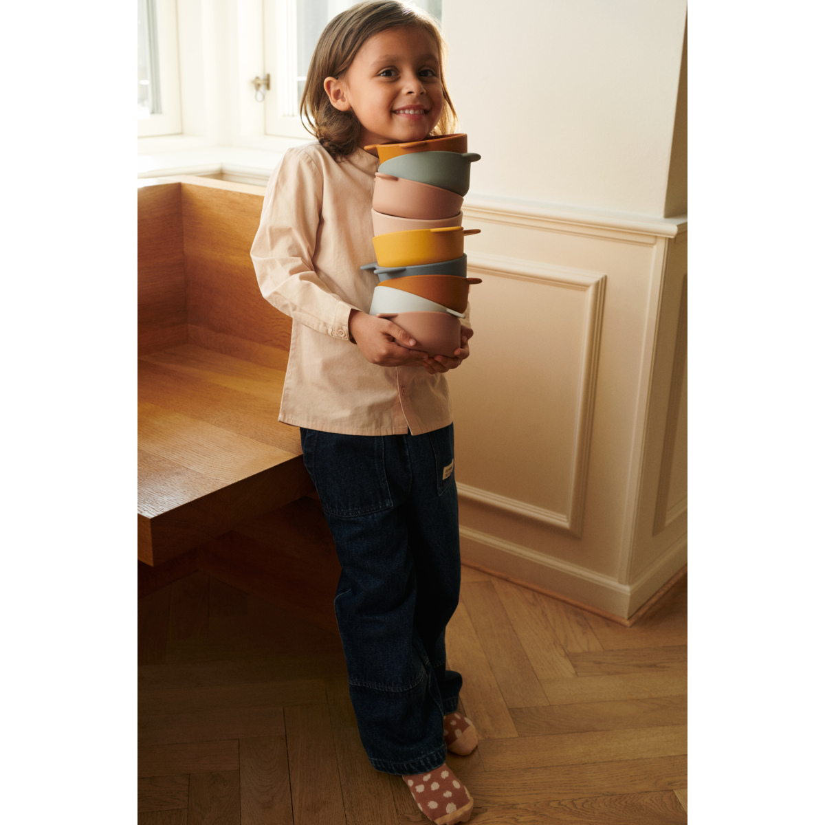 Liewood Lot de 4 bols en silicone Iggy - Rose mix - Bols