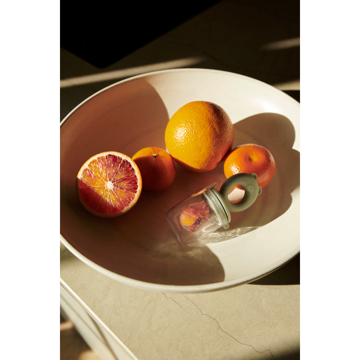 Liewood Lot de 2 tétines alimentaires Miranda - Whale blue / Dove blue - Tétine grignoteuse