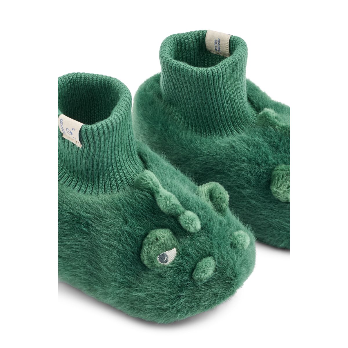 Liewood Chaussons Peluche Crocodile BETH - Garden green - Pantoufles