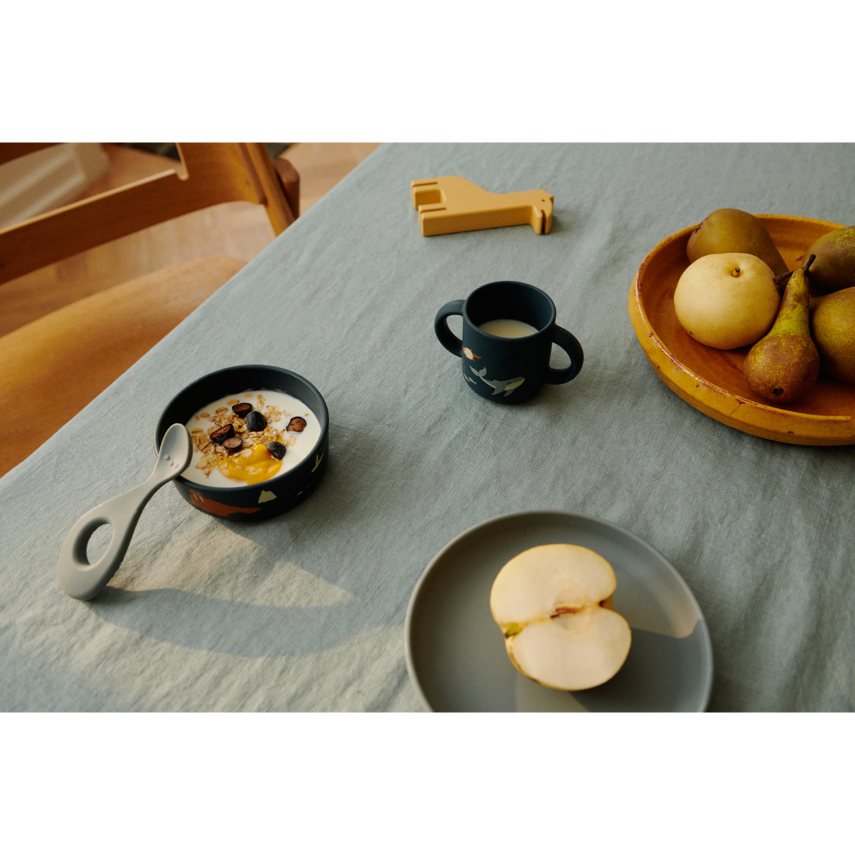 Liewood Set de Vaisselle en Silicone VIVI - Arctic Sea / Ocean view - Ensemble de vaisselle