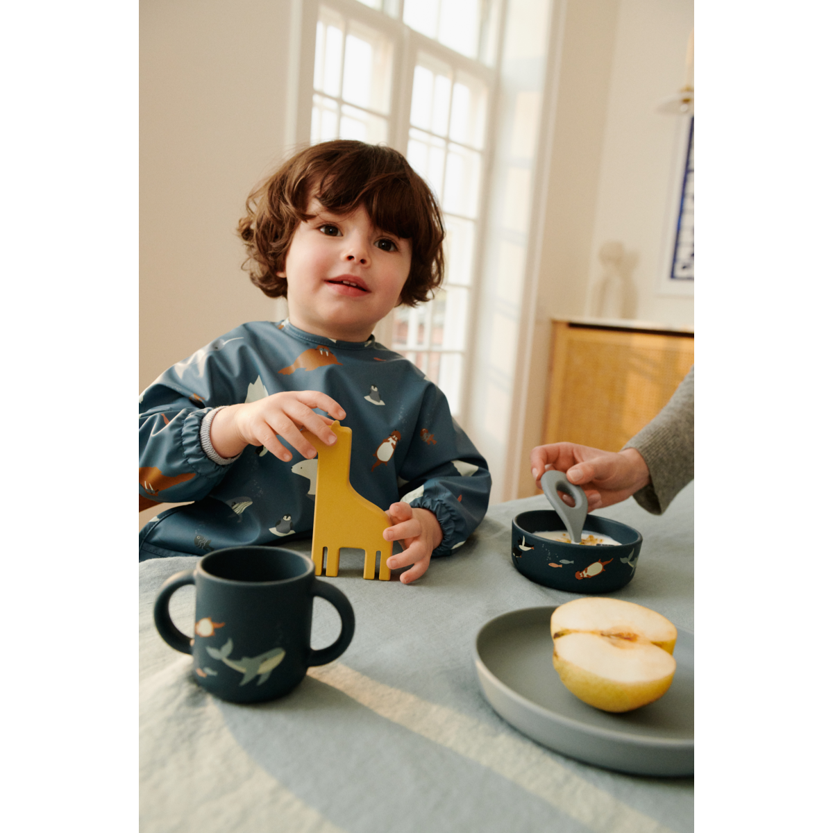 Liewood Set de Vaisselle en Silicone VIVI - Arctic Sea / Ocean view - Ensemble de vaisselle