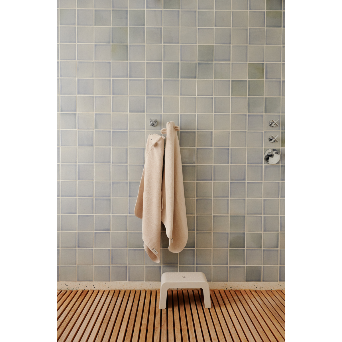 Liewood Serviette de Bain à Capuche pour Bébé ALBERT - Sandy - Serviettes / Gants de toilettes