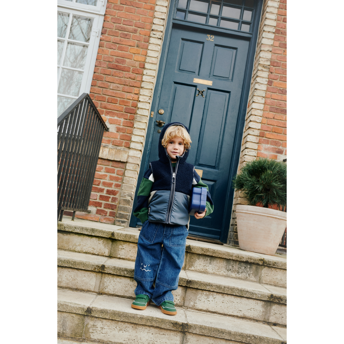 Liewood Veste Polaire Réversible DIANA - Whale blue multi mix - Weste