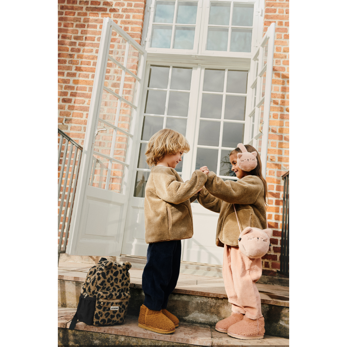 Liewood Andreas Pile Bear Backpack - Mega leo / Oat mix - BACKPACK