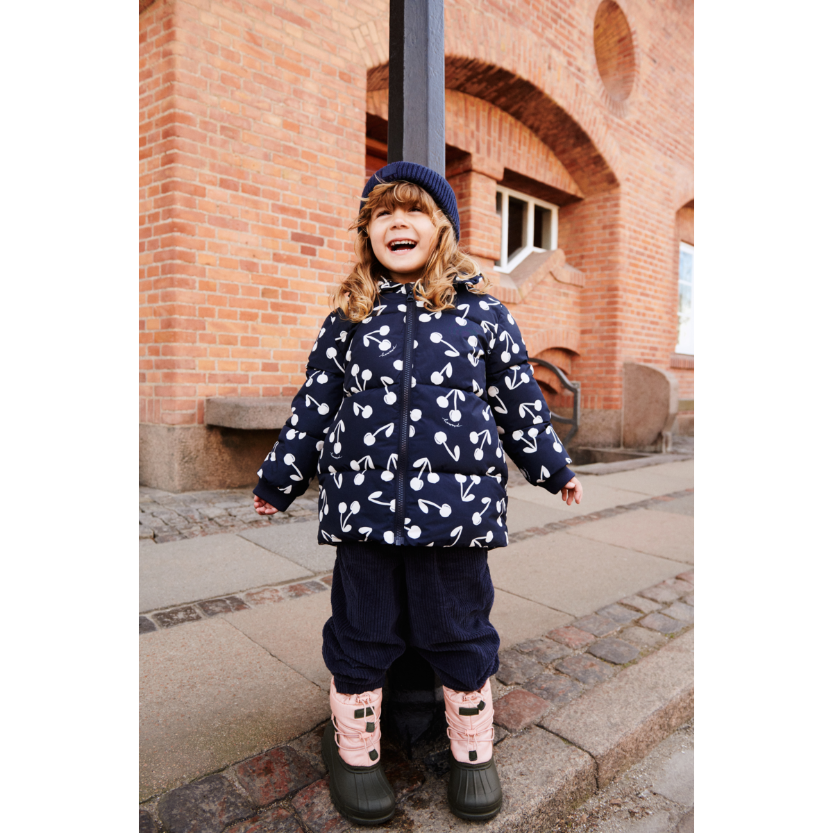 Liewood Veste longue ANEMONE - Cherry blossom / Classic navy - Veste