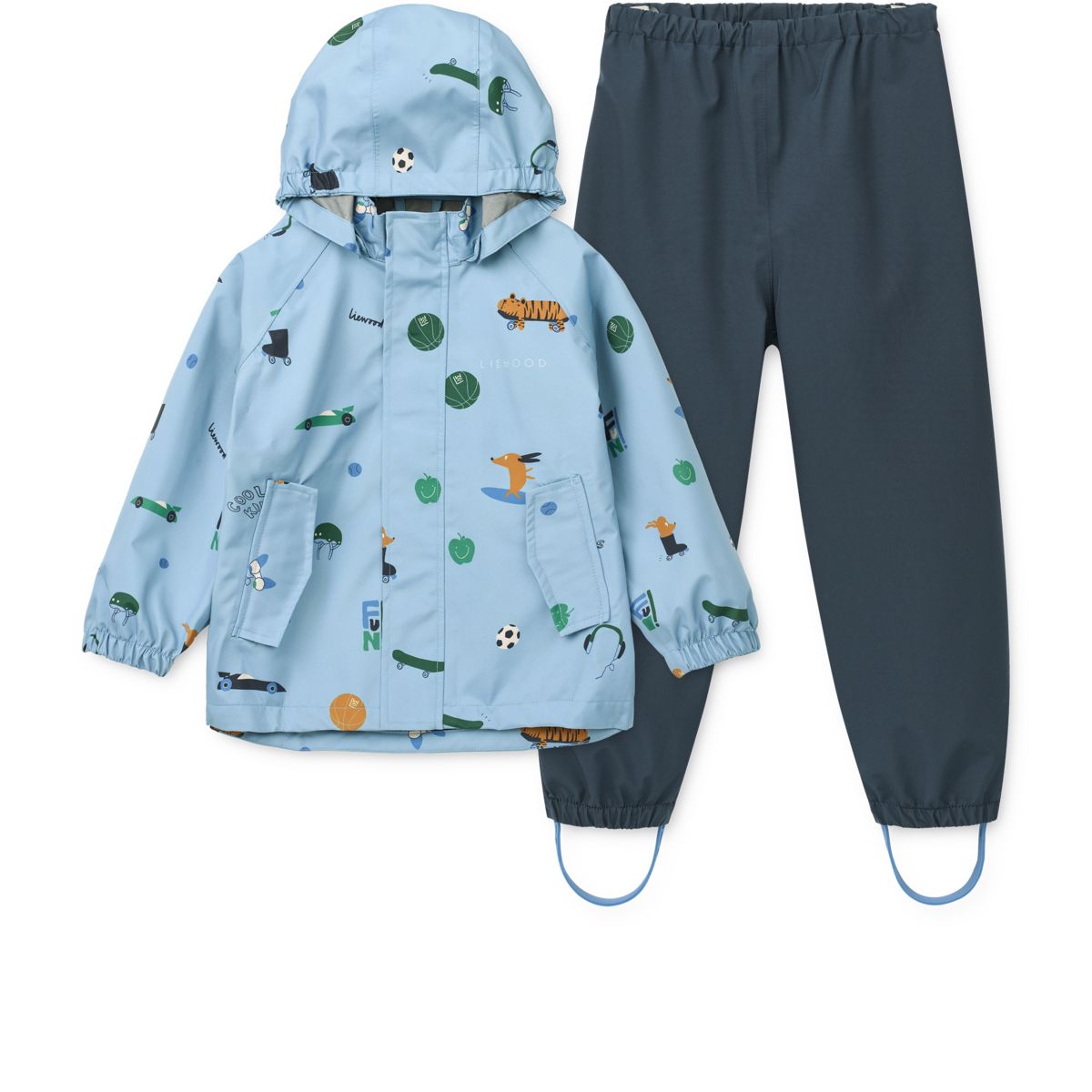 Liewood Ensemble Imperméable PEDIA - Fun / Beach blue - Ensemble