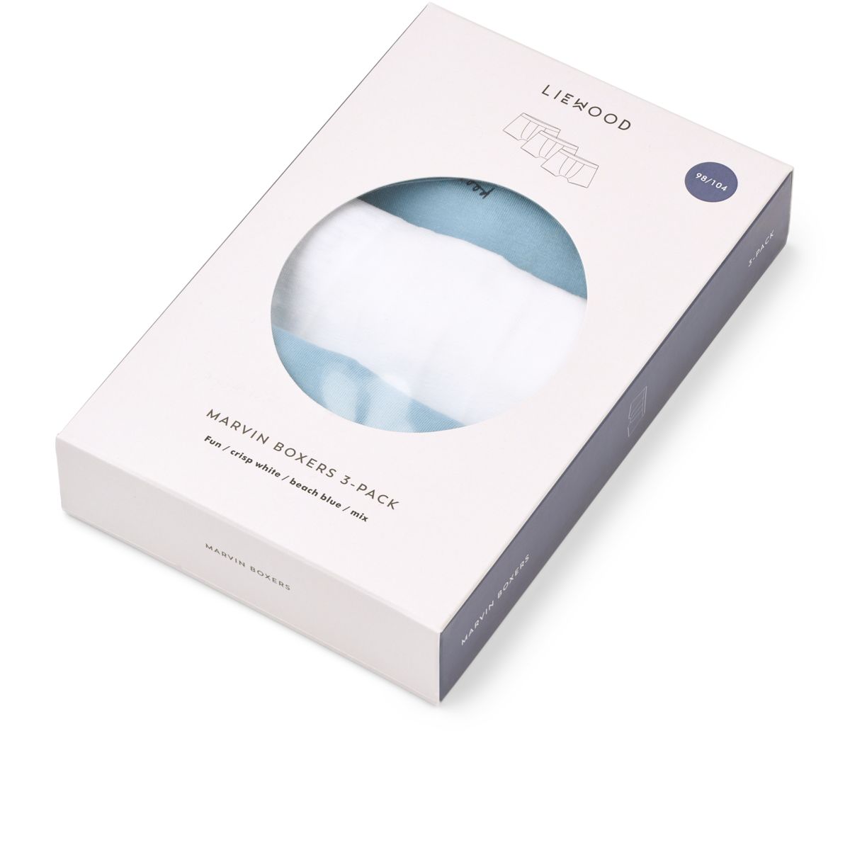 Liewood Boxers MARVIN, Lot de 3 - Fun / Crisp white / beach blue / mix - Boxers