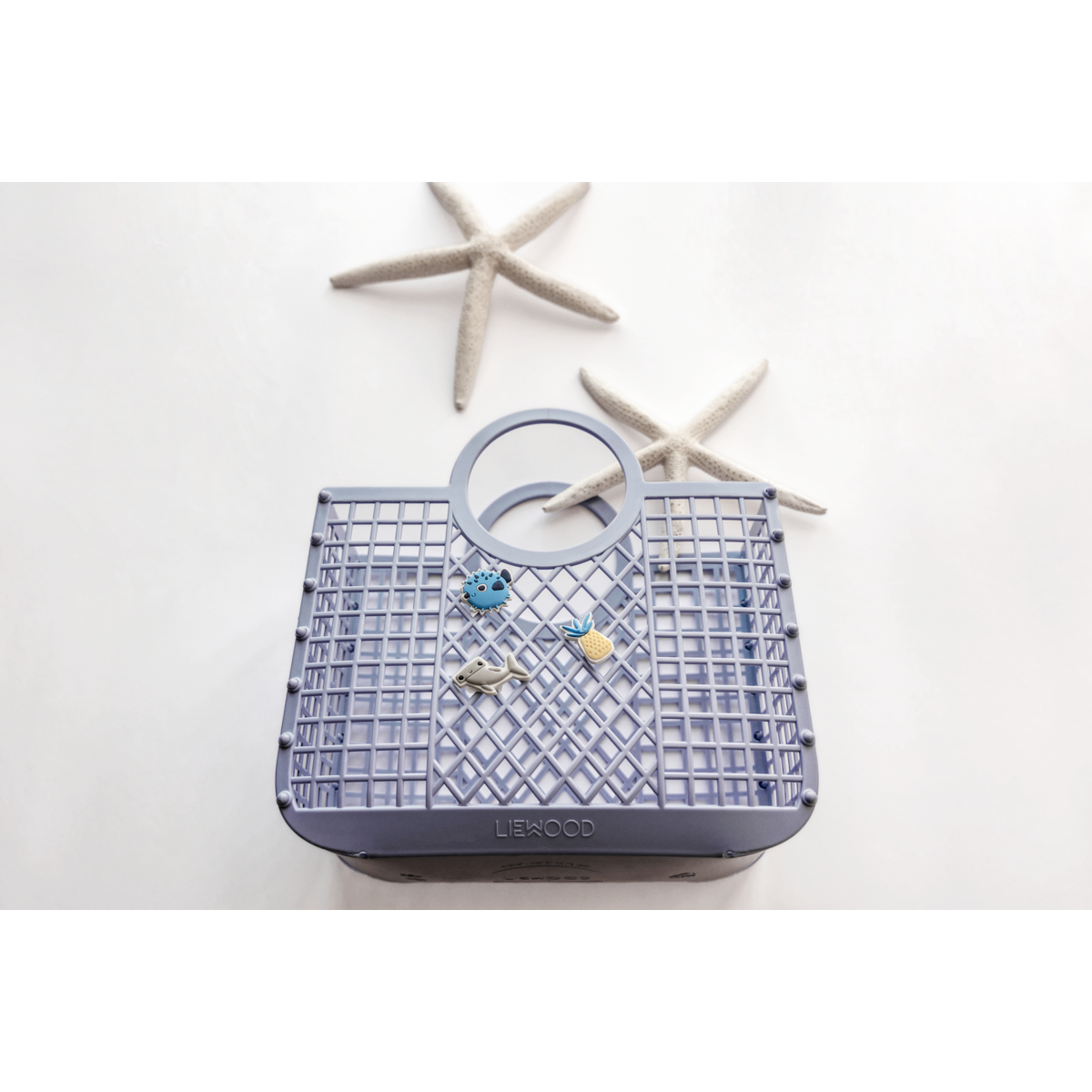 Panier Samantha avec breloques - Dusty lavender