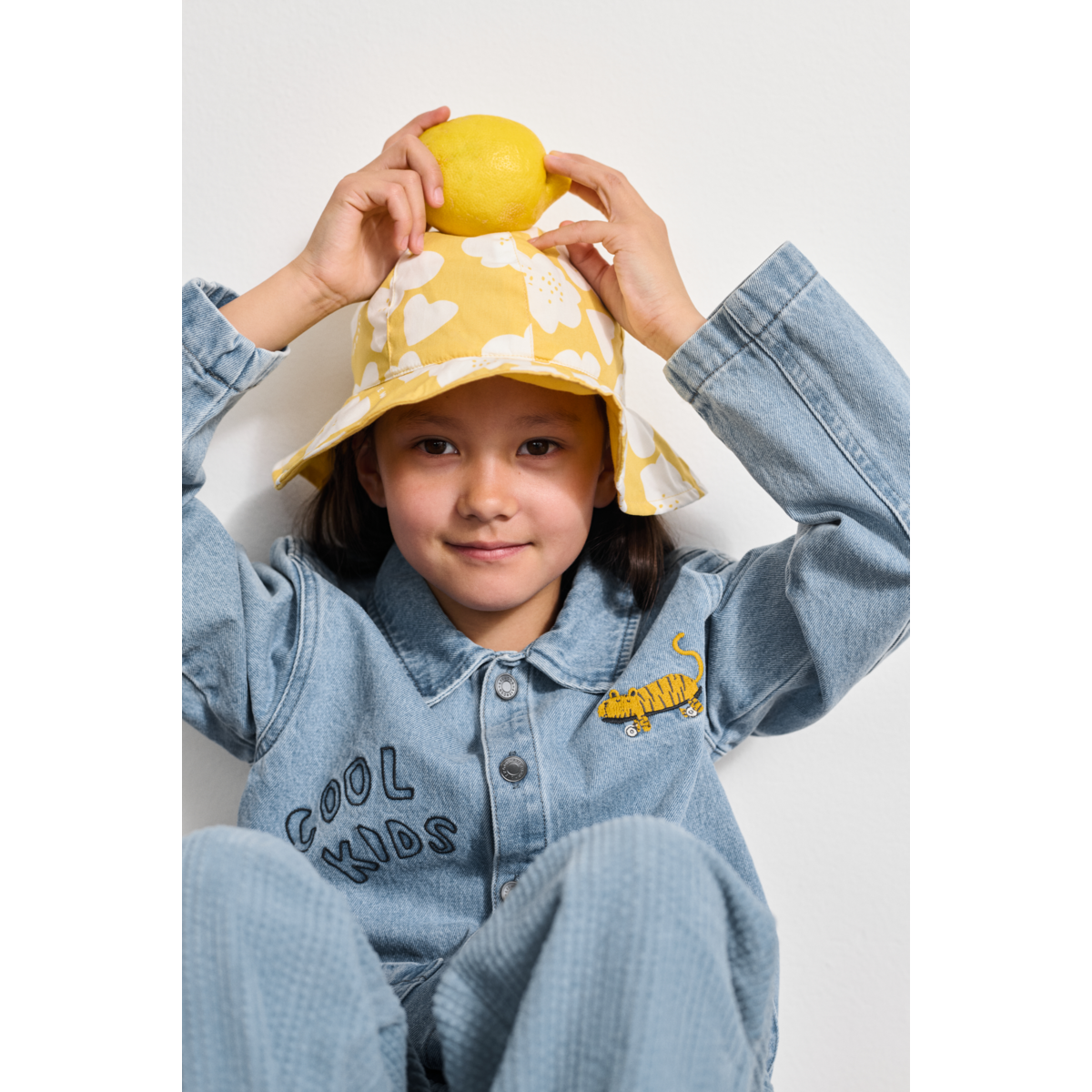 Liewood Chapeau de soleil réversible Amelia - Flower / Lemon yellow - Chapeaux & Casquettes