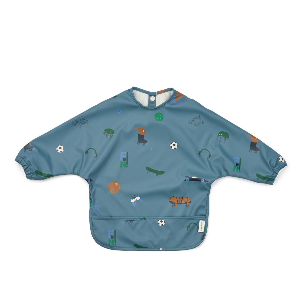 Bavoir avec Manches à Imprimé MERLE - Fun / Beach blue