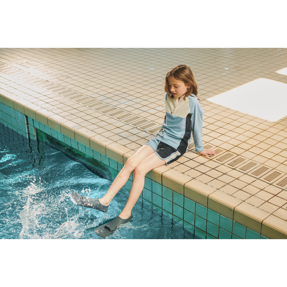 Liewood T-shirt de Bain OLUF - Beach blue mix - T-shirt de bain