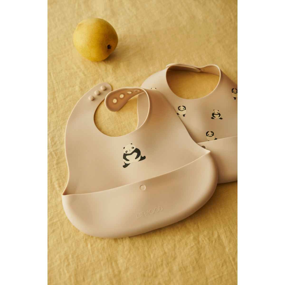 Liewood Bavoirs à Imprimé EMBER, Lot de 2 - Panda / Sandy - Bavoir