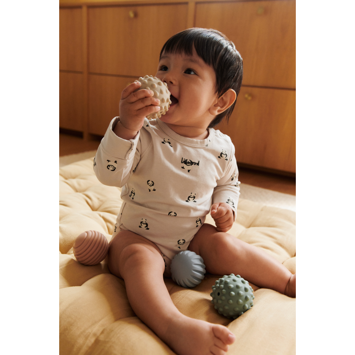 Liewood Body Évolutif à Manches Longues YANNI - Mini panda / Classic navy stripe / mix - Body