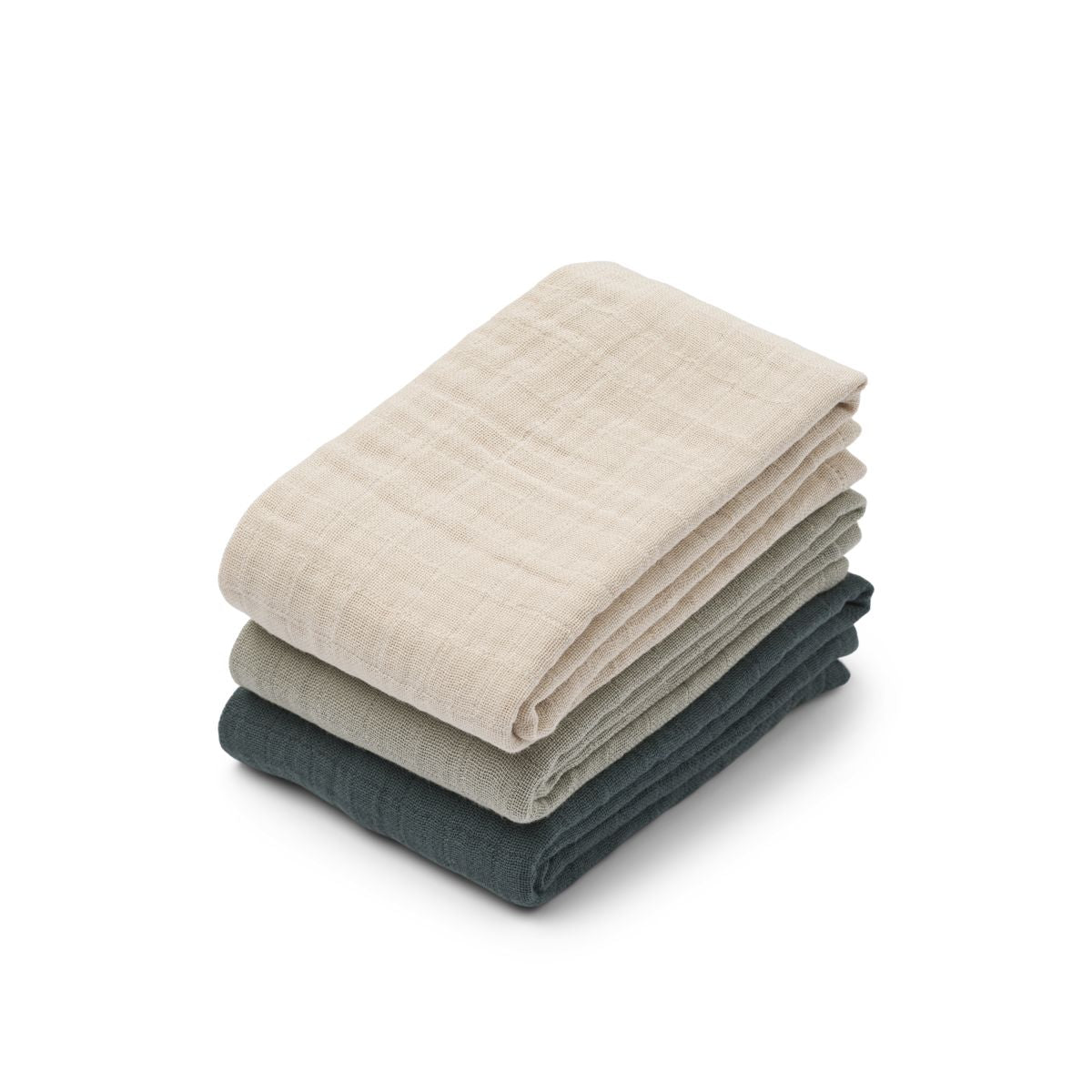 Liewood Lot de 3 langes en mousseline Lewis - Dove blue mix - Langes en mousseline