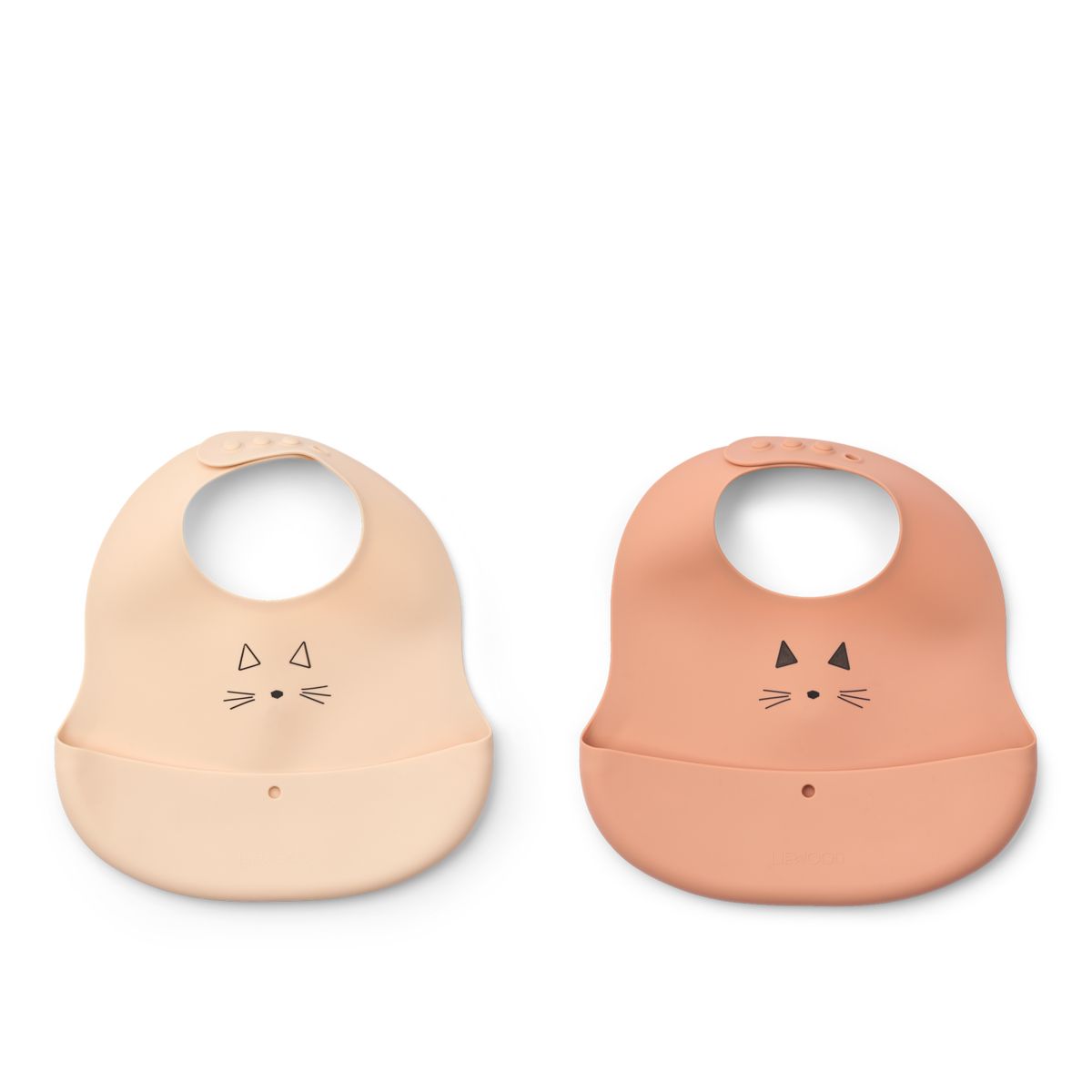 Liewood Bavoirs à Imprimé EMBER, Lot de 2 - Cat Appleblossom / Tuscany rose - Bavoir