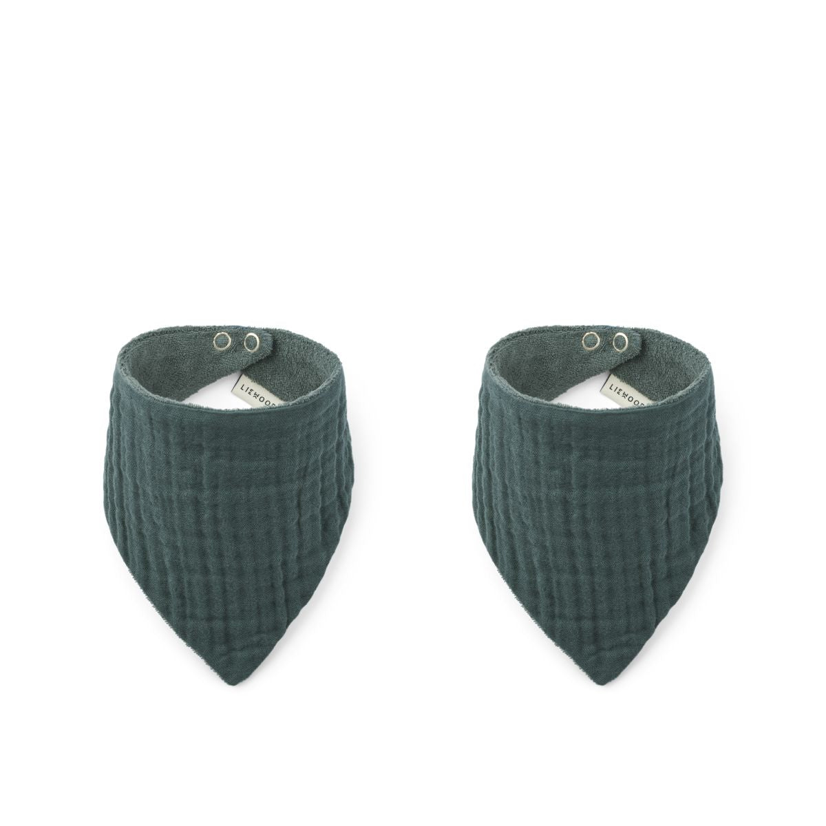 Lot de 2 bavoirs Andrea - Whale blue